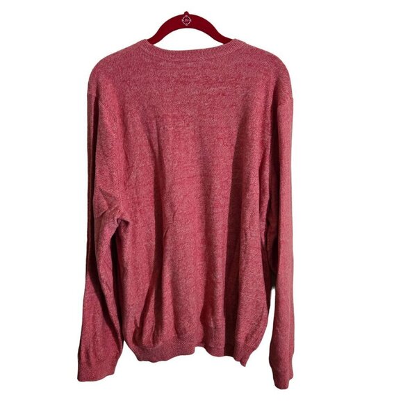 J. McLaughlin Heather Red Luke Sweater 100% Cotton Crewneck Size XL - Picture 2 of 4